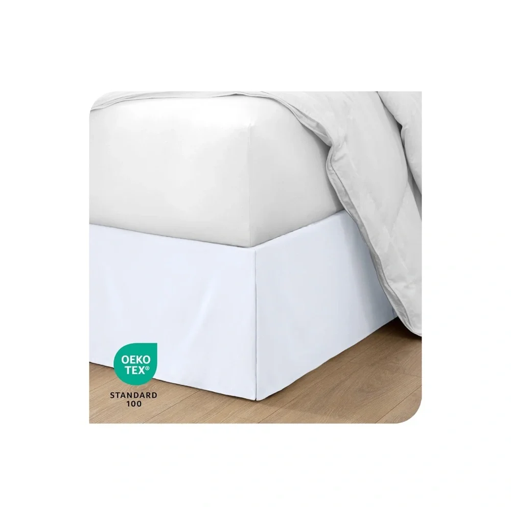 Premium White Bed skirt premium microfiber‎